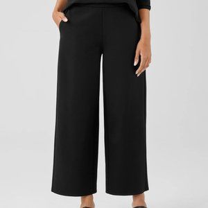 Flex Ponte Wide-Leg Pant - Black